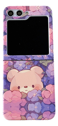 Purple Teddy Bear Suitable For Samsung Zflip5 Phone Case