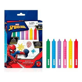 Crayones Spiderman Para La Ducha Baño X 6 Multiscope Spm300