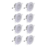 Kit 8 Lâmpadas Spot Led 7w Redonda Branco Frio