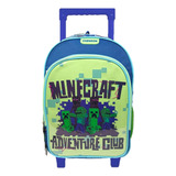 Mochila Minecraft Plore Primaria Con Carro Vs3723 Color Azul