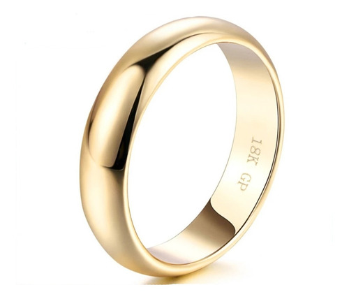 Anillo Matrimonio Compromiso Enchapado Oro Banda Boda Unisex