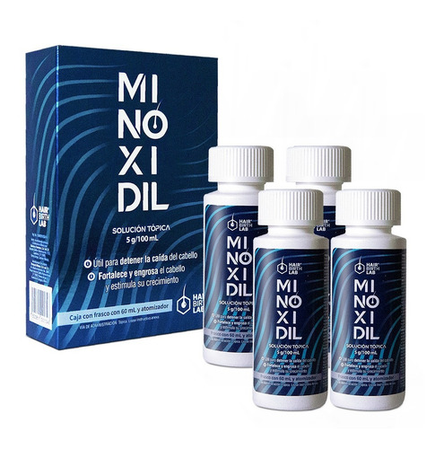 Minoxidil 5% Hair Birth Lab 60 Ml - 4 Pack