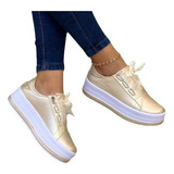 Zapatos Casuales Con Plataforma Y Punta Redonda For