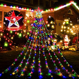 Decoraciones De Navidad Al Aire Libre Luces De Cascada 324 L