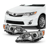 Toyota Camry 2012 - 2014 Juego De Faros Proyector Lupa Crom