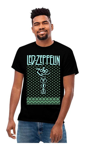 Playera Led Zepelin Rock Navidad Diseño 1228 Playera Beloma