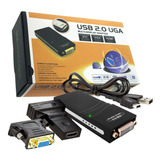 Conversor Usb 2.0 A Dvi Vga Y Hdmi Placa De Video Usb Extern