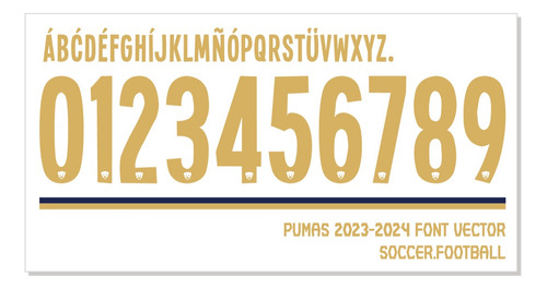 Tipografía Pumas Font Vector 2023-2024 Archivo Ttf, Eps
