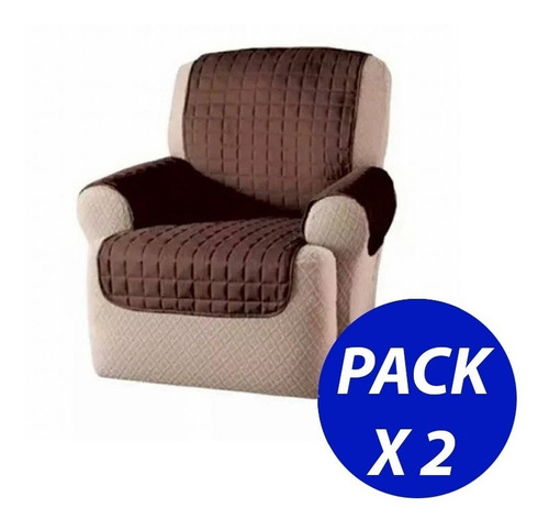 Pack 2 Fundas Cobertor 1 Cuerpo Protector Reversible Sillón