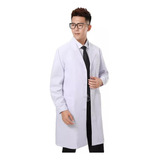 * Bata Medica Hombres Solapa Slim Mangas Largas Y Mangas