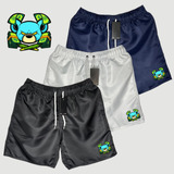 Kit 3 Shorts Praia Mauricinho Masculino Tactel Grosso Verao