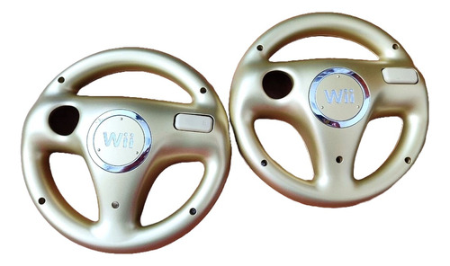 Combo Wii/wiiu 2 Volantes Dourados Mario Kart - Nintendo