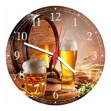 Relógio De Parede Bar Churrasco Cerveja Chop Bebidas Gg