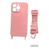 Funda Silky Silicone Case Correa Para Celular iPhone 13 Pro