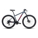 Bicicleta Aro 29 Tsw Ride Plus Mtb 21v Cor Cinza/vermelho Tamanho Do Quadro 17