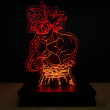 Lampara Led 3d Rgb Holograma Con Control Goku Dragon Ball