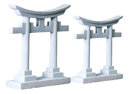 2 Piezas De Piedra De Imitación, Puerta Torii, Decoración