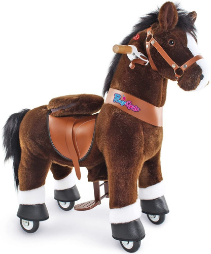 Ponycycle Caballo Chocolate Carro Montable Freno 3 A 5 Años