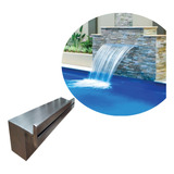 Cascata Piscina Inox De Embutir Parede Tradicional 60 Cm