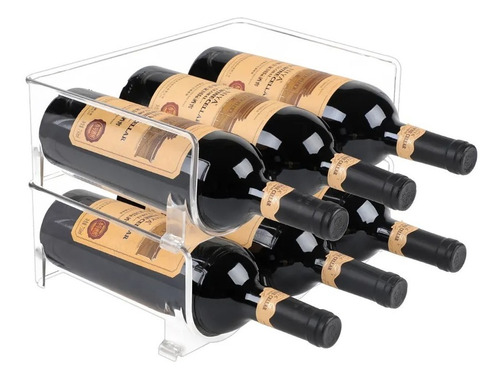 Rack Organizador Botellas De Vino Apilable Para Refrigerador