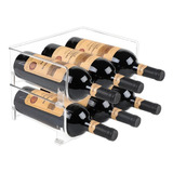 Rack Organizador Botellas De Vino Apilable Para Refrigerador