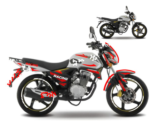 Kit Stickers Reflejantes Completo Italika Ft 150 Gts Ft 150 | Envío gratis