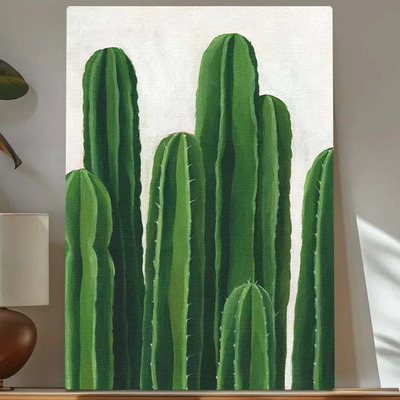 Cuadro Cactus Mexicano Decoración Canvas 60x90 Cm Cactus Bastidor De Madera | Meses sin interés