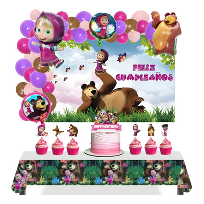 Decoración Para La Fiesta De Masha Y El Oso De Cumpleaños | Meses sin interés