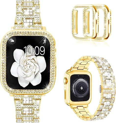  Correa Para Reloj Apple Watch Metalica S-dorado 45mm.