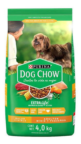 Dog Chow Adulto Salud Visible Razas Minis Y Pequeñas 4kg