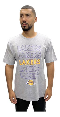 Camiseta Nba Masculina Lakers Contour Nb958 Original