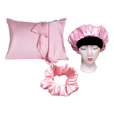 Funda Satin (saten), Gorro Seda Y Scrunchies, Kit Antifrizz