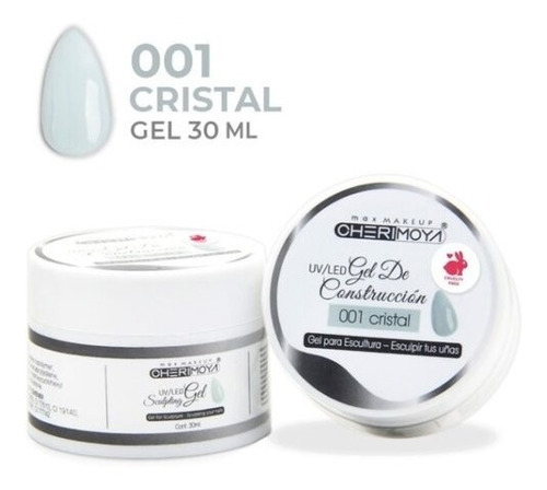 Gel De Construccion 001 Cristal Cherimoya 30ml Envase Blanco