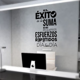 Vinil Decorativo Para Pared Frases Letras  El Exito Es La...