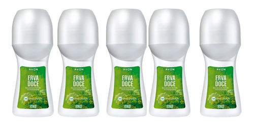 Kit Desodorante Roll-on Erva Doce 50ml (5 Unidades) - Avon