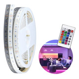 Cinta Tira 10 Metros Luces Multicolor 300 Led Rgb Control Dj