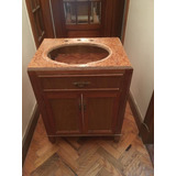 Vanitory Toilette De Màrmol Italiano Mueble De Madera Roble 