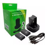 Carregador Dock Duplo + 2 Baterias Xbox 360 Bivolt 