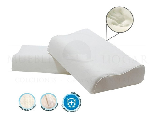 Almohada Memory Foam Ortopédica Cervical - Set X 2 Unidades 