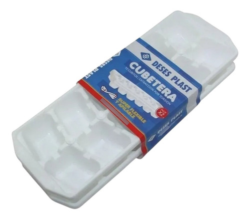 Cubeteras Pack X 2 Deses Plast Flexible Apilable 12 Cubitos Color Blanco