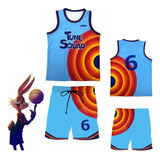 Traje De Cosplay De Space Jam Jersey For Niños James #6 Tun