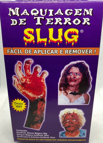 Kit Slug Maquiagem De Terror Halloween Zumbi