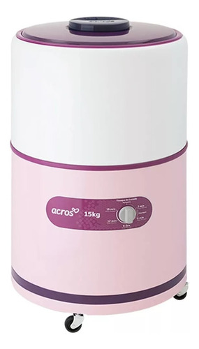 Acros Lavadora 15 Kg Acero Porcelanizado Rosa