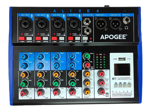 Consola Mixer Apogee Alive 6  4 Canales Mono + 1 Stereo