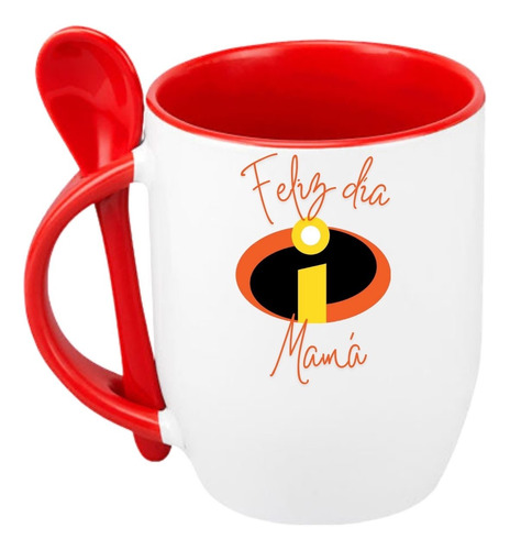 Taza Con Cuchara Feliz Día De Las Madres Regalo Mamá 10mayo 