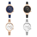 Reloj Naviforce 5001 Mujer Flower Casual Acero + Estuche Color De La Correa Plateado