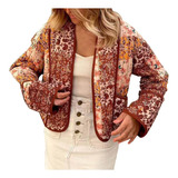 Chaqueta Acolchada Corta Con Estampado Floral Lightwei Para