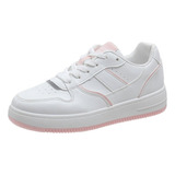 Zapatos Planos Mujer Casual Blancos Informal Cómodo Tennis