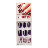 Uñas Impress / Press-on - Modelo Brigth As A.f Morado Oscuro