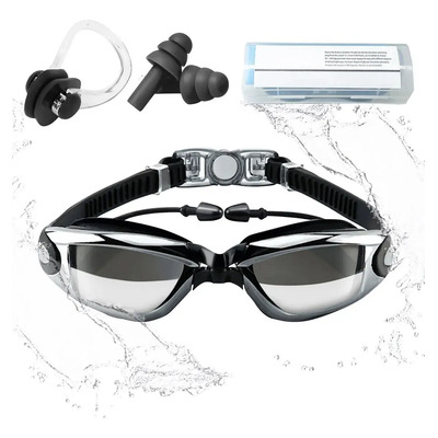 Gouruzi kit 3en1 Goggles Natacion de Gafas Protecci Uv Antiempaño Sin Fugas unisexo Negro | MercadoLibre